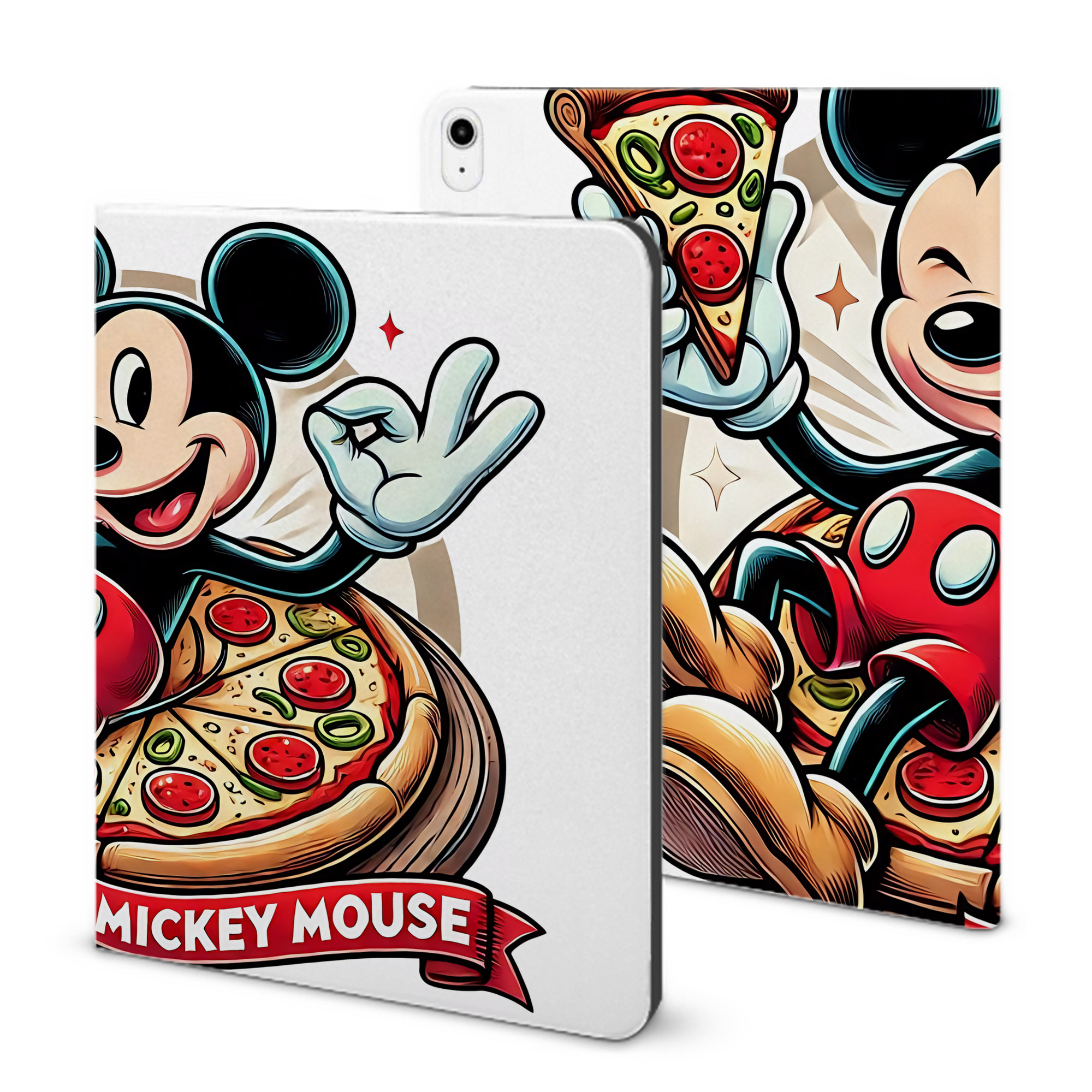 （画像用） ミッキーマウス Mickey Mouse IPadケース ペンホルダー付き ブックスタイルデザイン
